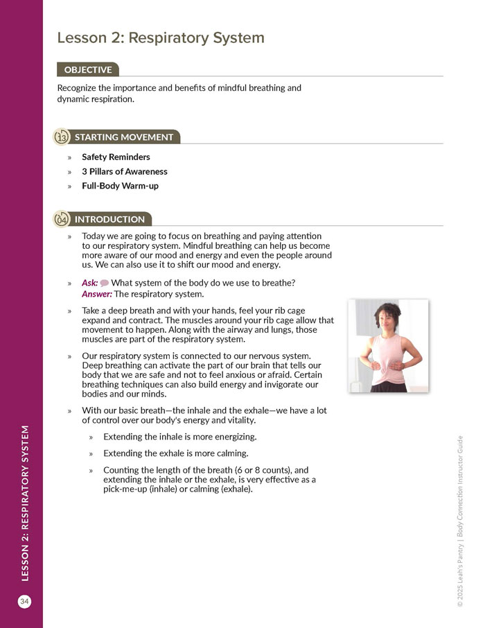 Body Connection Adults and Kids - Instructor Guide - Image 2